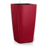 LECHUZA Cubico Premium 22 - kit complet, rouge scarlet brillant 41 cm