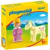 PLAYMOBIL - 70127 - PLAYMOBIL 1.2.3 - Princesse et licorne