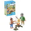 Playmobil My Life 71513 Grand-père petite fille et feu de camp