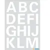 Merkloos / Sans marque 2 Planches Stickers Lettres Blanches Capitales Herma