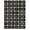 2 planches stickers Lettres Dorées en relief Herma