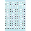 Merkloos / Sans marque 5 Planches Stickers Chiffres Herma