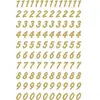 Merkloos / Sans marque 2 planches stickers chiffres dorés italiques Herma