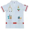 KLEIN - Blouse docteur en tissu avec motifs imprimés