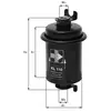 Brandstoffilter KL514 Mahle