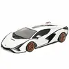Voiture Bburago 1/18 Lamborghini Sian Hybride Blanc et Noir
