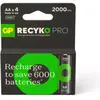 Pile rechargeable GP AA ReCyckO PRO lot de 4 2000mAh