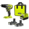 RYOBI R18PD5 - 220S - Perceuse percu e - torque BRUSHLESS 18V - 2 x 2A...