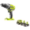Ryobi - Perceuse visseuse à percussion Li-Ion 18V 2x1.5Ah - R18PD3-215...