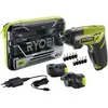 RYOBI Tournevis - 4 V - Livré en coffret avec 10 embouts de vissage, u...