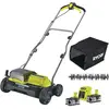 Ryobi Scarificateur/aérateur alimenté simultanément par 2 batteries 18V ONE+ - 35 cm (2 x 4,0 Ah) - RY18SFX35A-240