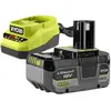 RYOBI Lot d'1 batterie et d'1 chargeur RYOBI, 18 V, 4 Ah Rc18120a-140x...