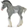 Collecta chevaux : Poulain Clydesdale 11 cm gris