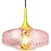 ROXANNE-Suspension LED Verre Ø20cm Rose Spinelle Elements Lighting Ø 2...