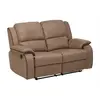 VENTE-UNIQUE Canapé 2 places relax en microfibre - HERNANI - Marron - ...