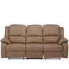 VENTE-UNIQUE Canapé 3 places relax en microfibre HERNANI - Marron - Cl...