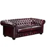 Canapé chesterfield 3 places BRENTON 100% cuir de
