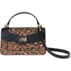 Sac à main pour femme avec bandoulière amovible CCHB0209-Léopard noir
