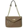 Sac bandoulière femme avec bandoulière chaîne CCHB0196-Taupe