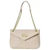 Sac bandoulière femme avec bandoulière chaîne CCHB0196-Ivoire