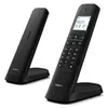Philips M4702B/12-2 Téléphones fixes sans fil DECT, écran 4,6 cm, écra...