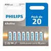 Piles Philips LOT DE 20 PILES ALCALINES AAA 1,5V (LR03)