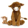 Peluche Vache maman et bébé Les Ptipotos Cassonade (31 cm)