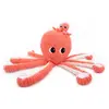 Peluche Pieuvre maman et bébé Les Ptipotos Corail (50 cm)