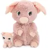 Les Déglingos Peluche Cochon Maman Et Son Bébé Rose
