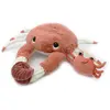 Les Déglingos Peluche Cassecou le crabe et son bébé terracotta (39 cm)