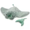 Les Déglingos Peluche géante Mantalou la raie manta et son bébé menthe (67 cm)