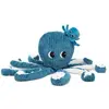 Peluche Filou la pieuvre maman et bébé Les Ptipotos bleu