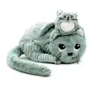 Les Déglingos Peluche Miaou le chat maman et bébé menthe (32 cm)