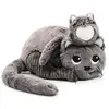 Les Déglingos Peluche Miaou le chat maman et bébé gris (32 cm)