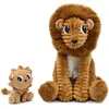 Peluche lion papa et son bébé