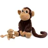 Peluche singe maman et son bébé