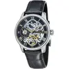 EarnShaw Longitude Homme 44mm Bracelet Cuir Noir Automatique Montre ES...