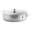 KitchenAid Acier Inoxydable Poêle Paysanne avec Couvercle 28 cm