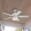 Ventilateur de plafond extérieur Nevada Blanc avec lumière