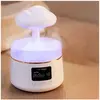 SODIAL 300Ml Champignon Pluie Nuage Humidificateur D'Air Gouttes D'Eau Sons Veilleuses ColoréEs AromathéRapie Diffuseur D'Huile