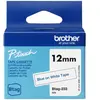 Brother, Ruban d'étiquetage, Btag (1.20 cm, Blanc, Bleu)