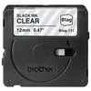 Brother Btag-131 Ruban pour étiqueteuse Noir/transparent 12 mm x 4 m