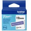 Brother, Ruban d'étiquetage, Btag (1.20 cm, Blanc, Violet)