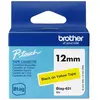 Brother Btag-631 zwart op geel labeltape   breedte 12 mm