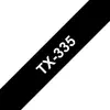 Ruban Laminé pour Etiqueteuses Brother TX-335 Blanc/Noir
