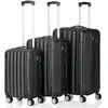 ALIGHTUP Set de 3 Valises Rigide en ABS Ensemble de Bagages, 4 roulettes(55cm, 65cm, 75cm) - Noir