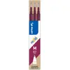 MoYu lot de 3 Recharge roller FRIXION BALL BLS-FR7 pointe moyenne bordeaux