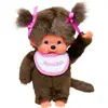 Monchhichi Meisje met slab roze (20cm)