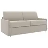 VENTE-UNIQUE Canapé 2 places convertible express en tissu CALIFE - Beige - Couchage 120 cm - Matelas 22 cm
