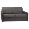 VENTE-UNIQUE Canapé 3 places convertible express en simili CALIFE - Gris - Couchage 140 cm